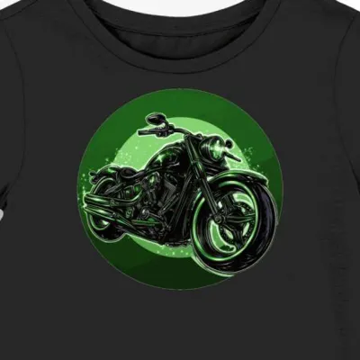 Koszulka damska czarna Motocyklowy Sen w Stylu Kawasaki