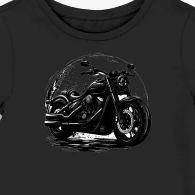 Męska koszulka damska czarna z motywem motocykla Yamaha