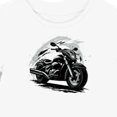 Koszulka damska biała Motocyklowa Wyjątkowy Styl Suzuki Boulevard