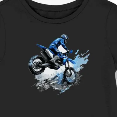 Koszulka damska czarna Mistrzowska Skokowa Jazda Motocyklowa