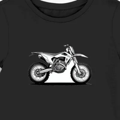 Koszulka damska czarna Motocyklowa Energia Jazdy