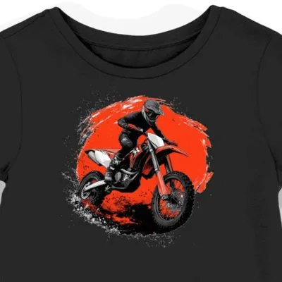 Koszulka damska czarna Motocyklowa Przygoda: Żar Emocji na Honda CRF250R