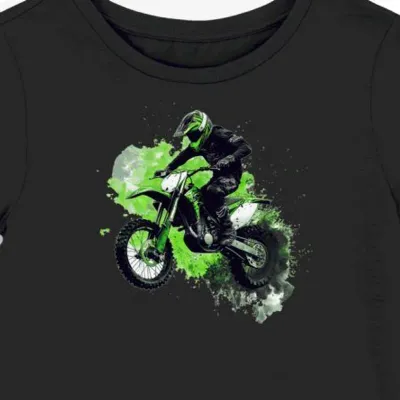 Koszulka damska czarna Zryw Motocyklowy w Zieleni