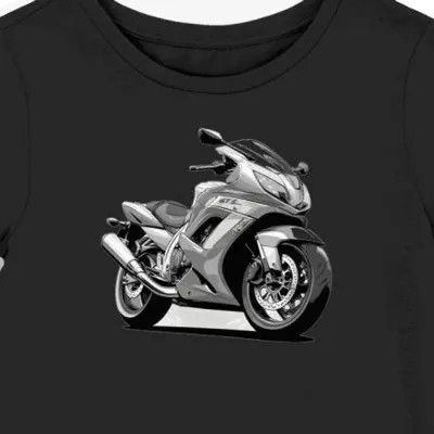 Koszulka damska czarna z Motorem Honda ST1300 w Akcji