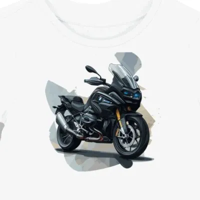 Koszulka damska biała Dynamiczny Styl Motocyklowy BMW R 1250 RT
