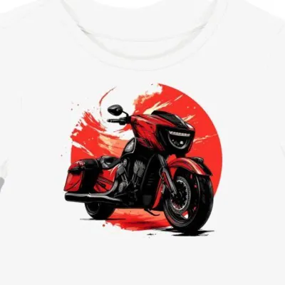 Koszulka damska biała Płomień Motocyklowej Pasji