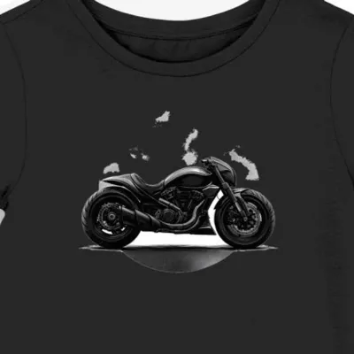 Koszulka damska czarna z motocyklowym motywem Triumph Rocket 3