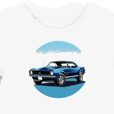 Koszulka damska biała z Klasycznym Camaro w Chromie