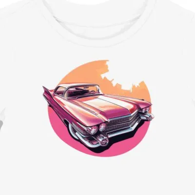 Koszulka damska biała Klasyczny Styl Samochodu Cadillac Eldorado 1959