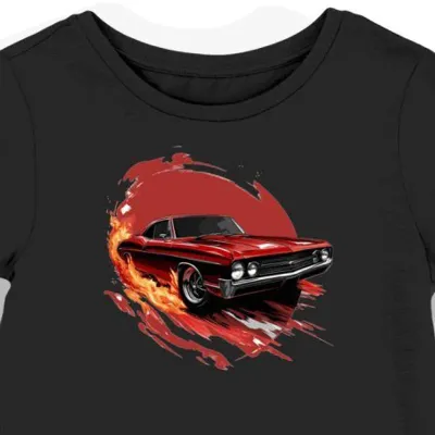 Koszulka damska czarna z motywem Pontiac GTO 1966