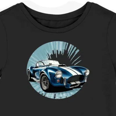 Koszulka damska czarna z Motywem Klasycznego Shelby Cobra