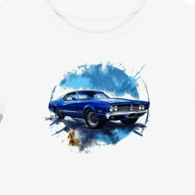 Koszulka damska biała Wyścigowy Styl Mercury Cougar XR7