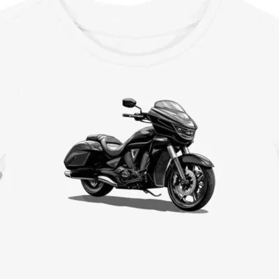 Koszulka damska biała Turystyczny Styl Motocyklowy Yamaha