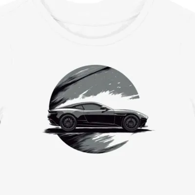 Koszulka damska biała Wyścigowy Cień Futurystycznego Aston Martina