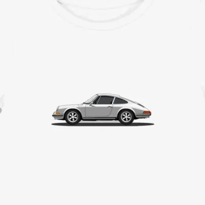 Koszulka damska biała z Klasycznym Porsche 911 w Blasku