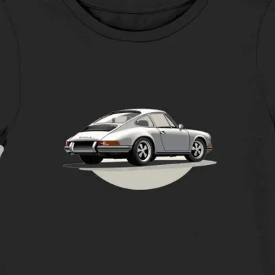 Koszulka damska czarna z klasycznym Porsche 911 1968