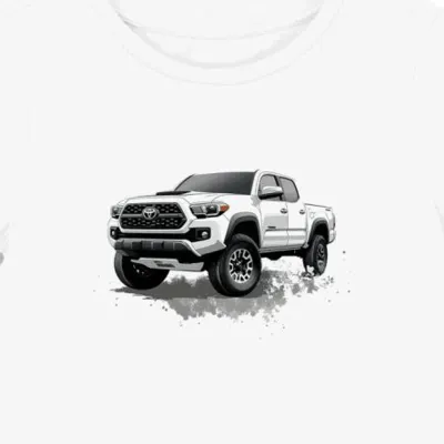 Koszulka damska biała z Motywem Silnej Toyoty Tacoma