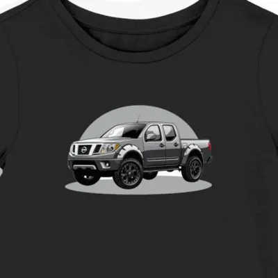 Koszulka damska czarna Stylowa Przygoda z Motywem Nissan Frontier