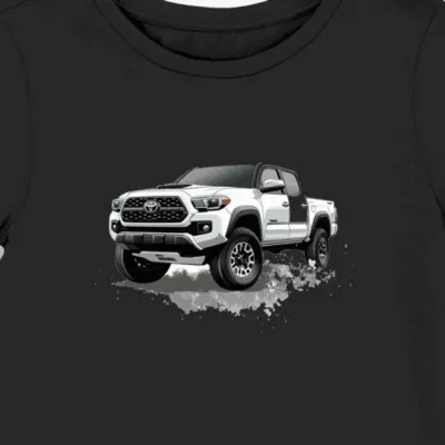 Koszulka damska czarna z Motywem Potężnej Toyota Tacoma