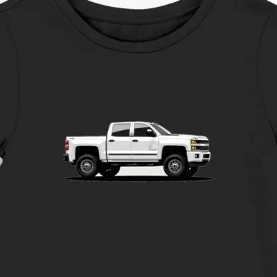 Koszulka damska czarna z Motywem Chevrolet Silverado HD
