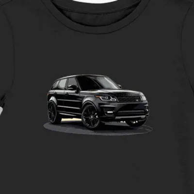 Koszulka damska czarna z eleganckim wzorem SUV w cieniu