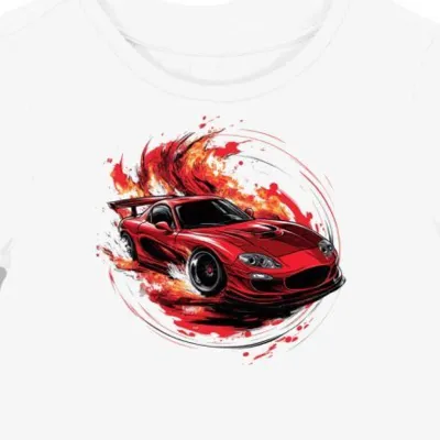 Koszulka damska biała Szybkość i Styl Mazda RX7