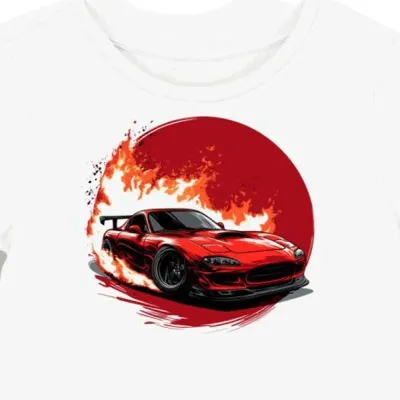 Koszulka damska biała Wyścigowy Duch Mazda RX7