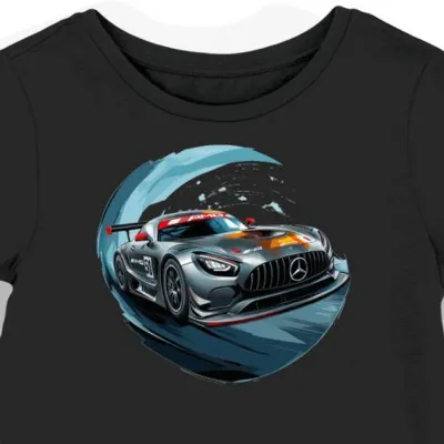 Koszulka damska czarna Wyścigowa Ekspresja Mercedes AMG GT3