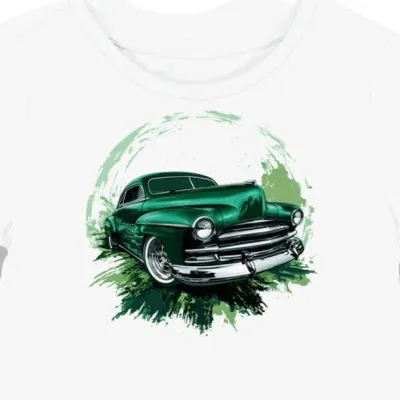Koszulka damska biała Stylowy Mercury 1949 z Motywem Hot Rodu