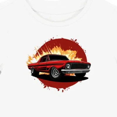 Koszulka damska biała z motywem Ford Falcon Ranchero
