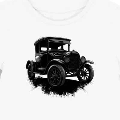 Koszulka damska biała z Motywem Hot Rod Forda Model T
