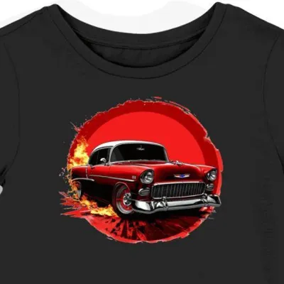 Koszulka damska czarna Motoryzacyjna Klasyka Hot Rod