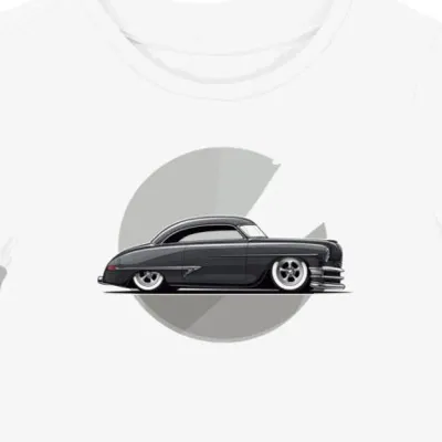 Koszulka damska biała Gustowny Motyw Hudson Hornet