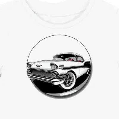 Koszulka damska biała Pontiac Bonneville – klasyczny urok motoryzacji