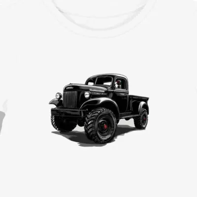 Koszulka damska biała z Motywem Dodge Power Wagon