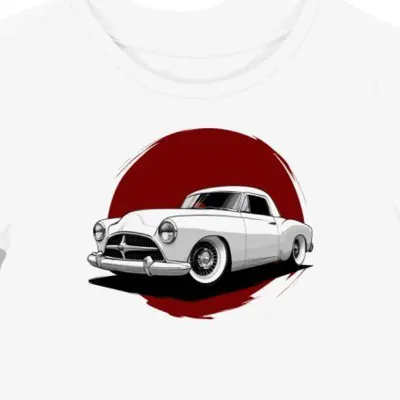 Koszulka damska biała z grafika Studebaker Hawk