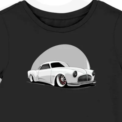 Koszulka damska czarna Retro Motoryzacja z Klasycznym Hawk