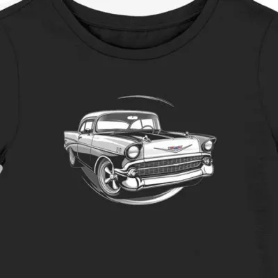 Koszulka damska czarna z eleganckim logo Chevrolet