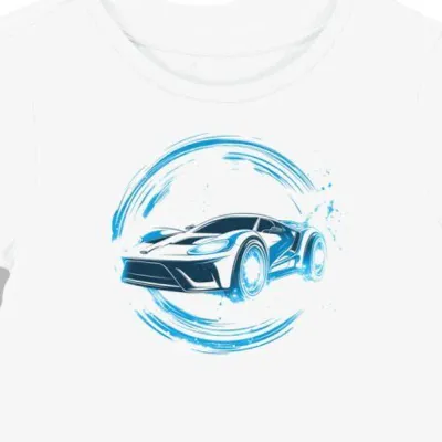 Koszulka damska biała z Futurystycznym Motywem Owalnego Logo Forda