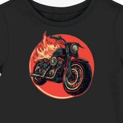Koszulka damska czarna z Emblematem Motorowej Kultury