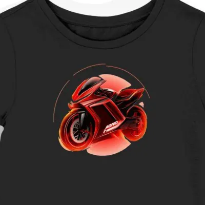 Koszulka damska czarna z Futurystycznym Logo Honda