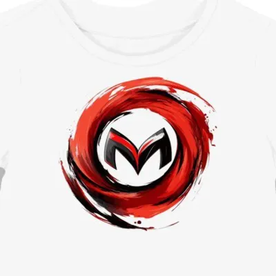 Koszulka damska biała z Motywem Odważnego Logo Mazda