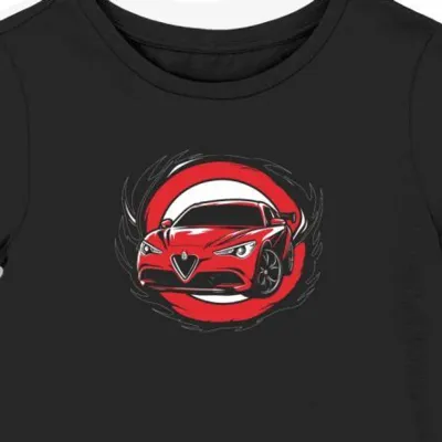 Koszulka damska czarna Pasja Alfa Romeo w Ognistej Oprawie