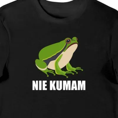 Koszulka męska z Żabą nie kumam śmieszna czarna