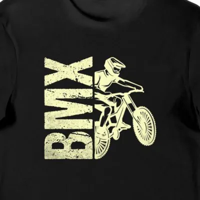 Koszulka męska dla motocyklisty BMX czarna