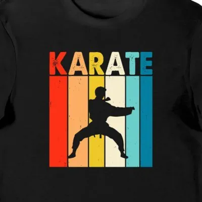 Koszulka męska retro Karate czarna