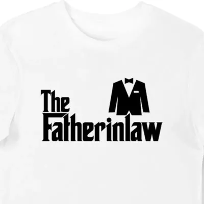 Koszulka męska dla teścia z napisem "The Father in law" biała