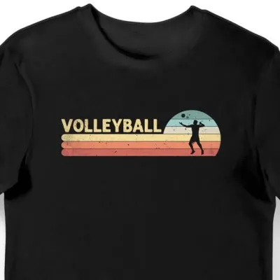 Koszulka męska dla siatkarza z napisem volleyball czarna