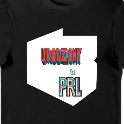 Koszulka urodzony w PRL czarna