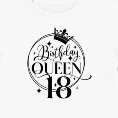 Koszulka damska na 18 urodziny Birthday Queen 18 biała